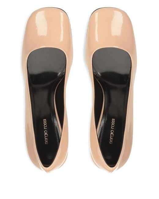 Sergio Rossi Natural 80Mm Square-Toe Pumps