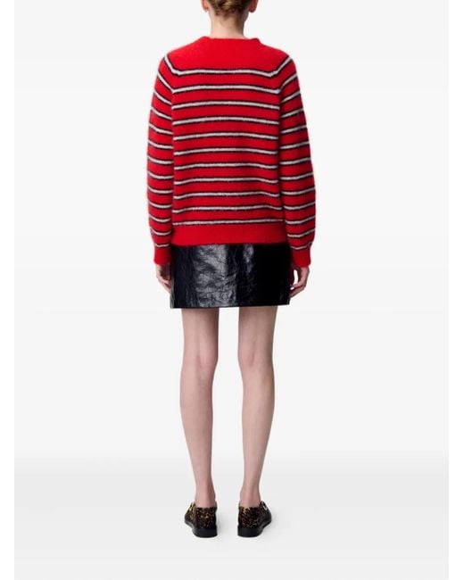 Claudie Pierlot Red Gestreifter Pullover