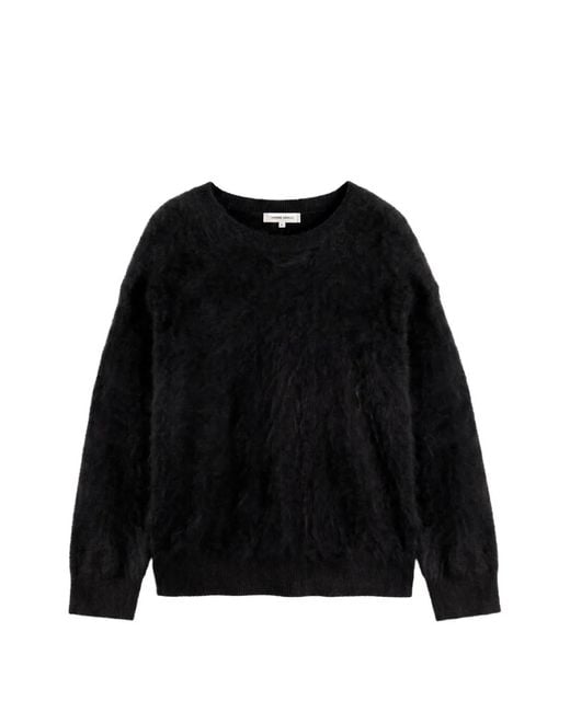 Chinti & Parker Black Crew-Neck Cashmere Sweater