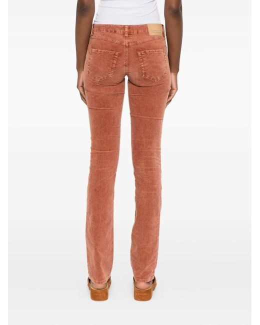 Isabel Marant Orange Cordhose im Five-Pocket-Design