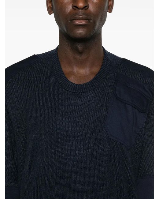 PROTOTYPES Blue Fine-Knit Sweater