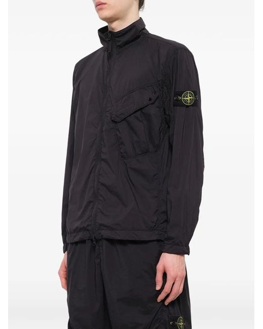 Stone Island Blue Ultralight Nylon Stretch-Tc Overshirt for men