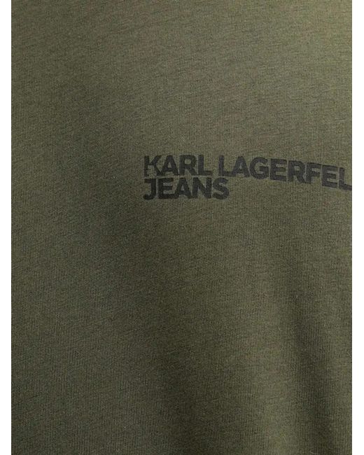 Karl Lagerfeld Green Slim Short-Sleeve T-Shirt for men