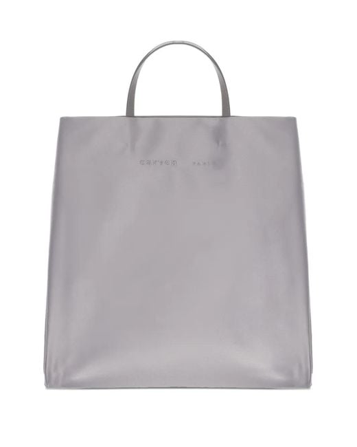 Carven Gray Smooth Tote Bag