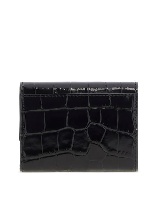 Roberto Cavalli Black Crocodile-Embossed Wallet