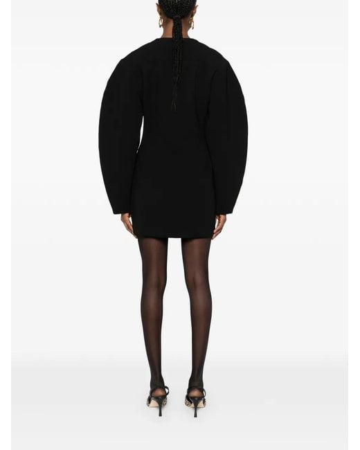 ROTATE BIRGER CHRISTENSEN Black Tailored-Design Mini Dress