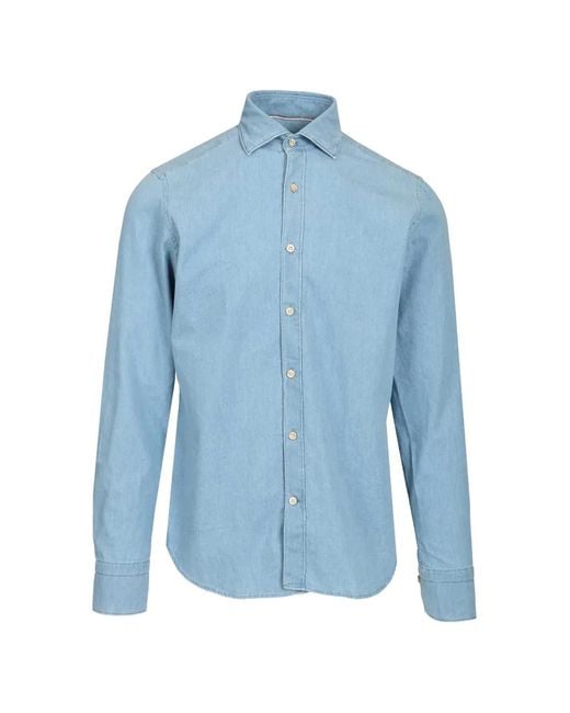 Al Duca D'aosta Blue Denim Shirt for men