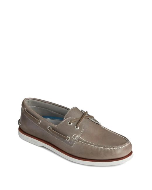 Sperry Top-Sider Gray Leather Boat Shoes for men