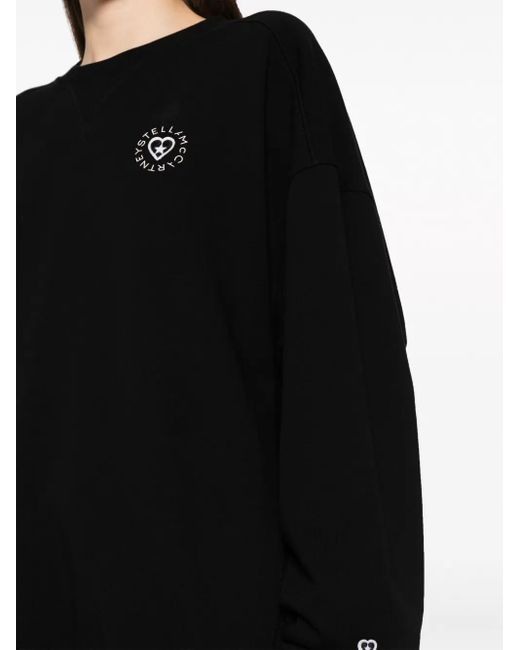 Stella McCartney Black Logo-Patch Cotton Sweatshirt