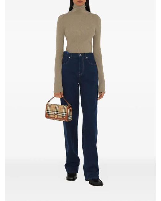 Burberry Brown Top Handle Note Bag