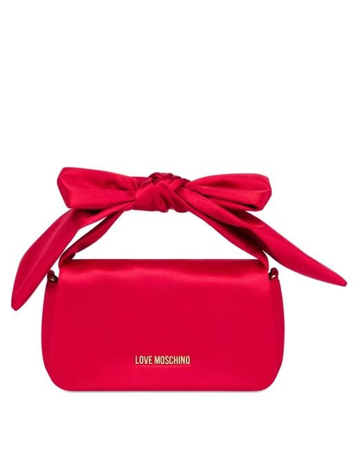 Love Moschino Pink Bow Chain Tote Bag