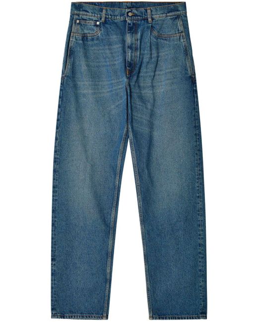 Hed Mayner Blue Mid-rise Straight-leg Jeans for men