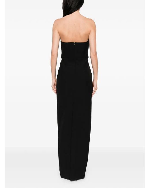 Roland Mouret Black Sweetheart Floral Dress