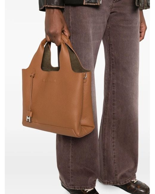 Hogan Brown Small Leather Tote