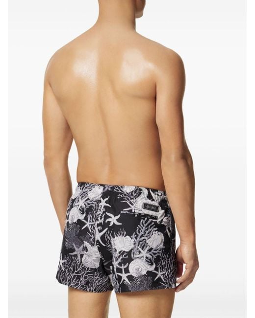 Versace Black Barocco Sea Swim Shorts for men