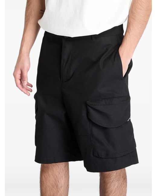 Daily Paper Black Cargo Bermuda Shorts for men
