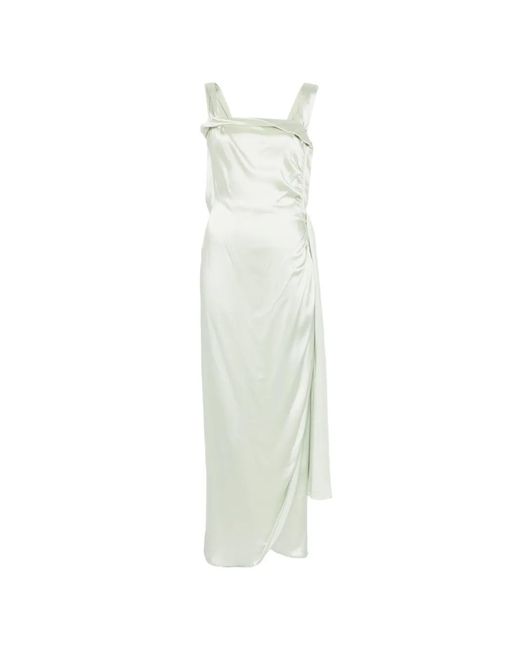 Maison Margiela White Long Draped Dress
