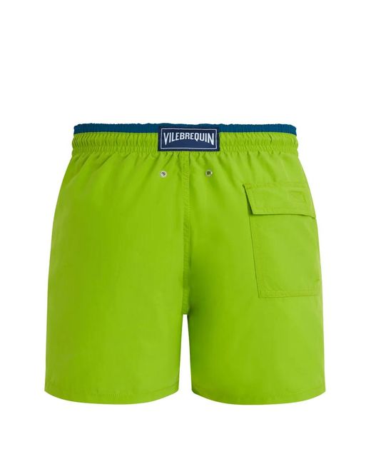 Vilebrequin Green Drawstring Embroidered-Logo Swim Shorts for men