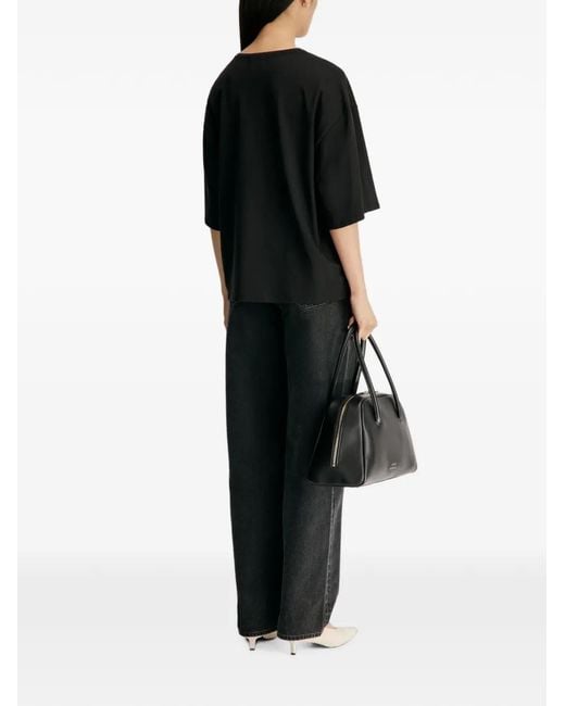 Loulou de Saison Black Osis Lds Oversized Boxy-Cut T-Shirt