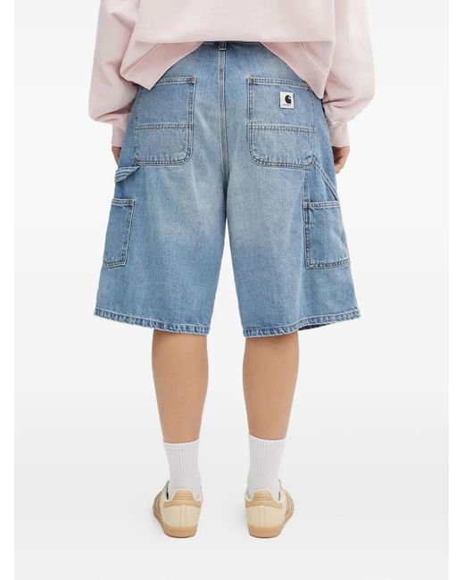 Carhartt Blue Brandon Utility-Pocket Denim Shorts