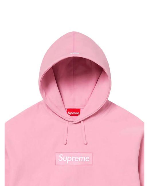 Supreme Box Logo Hoodie in Pink | Lyst