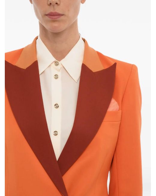 HEBE STUDIO Orange Bianca Double-Breasted Blazer