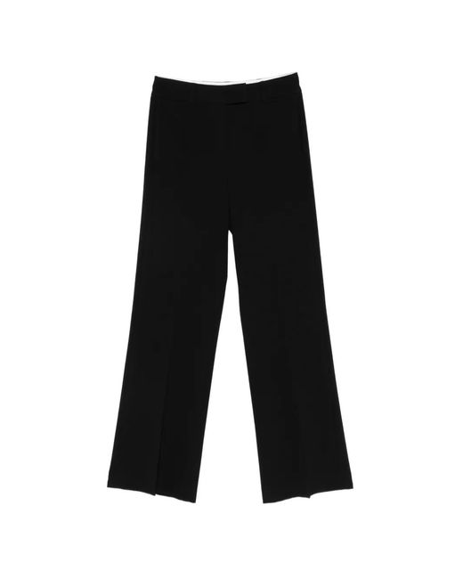 MAISON 123 Black Layla Belt-Loops Trousers