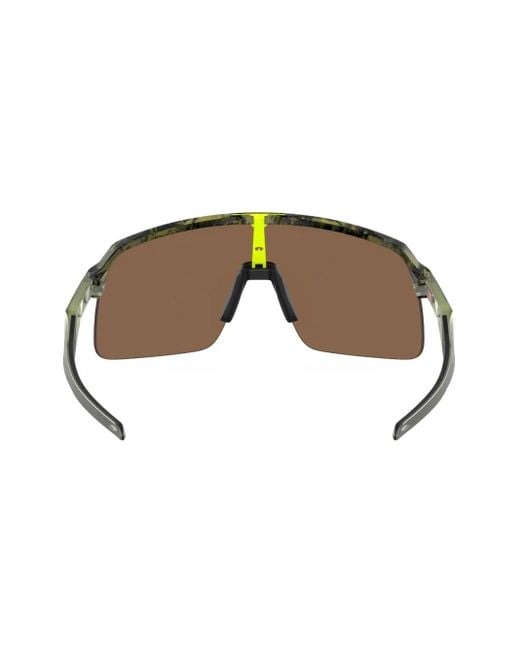 Oakley Brown Sutro Lie Chrysalis Shield-Frame Sunglasses for men