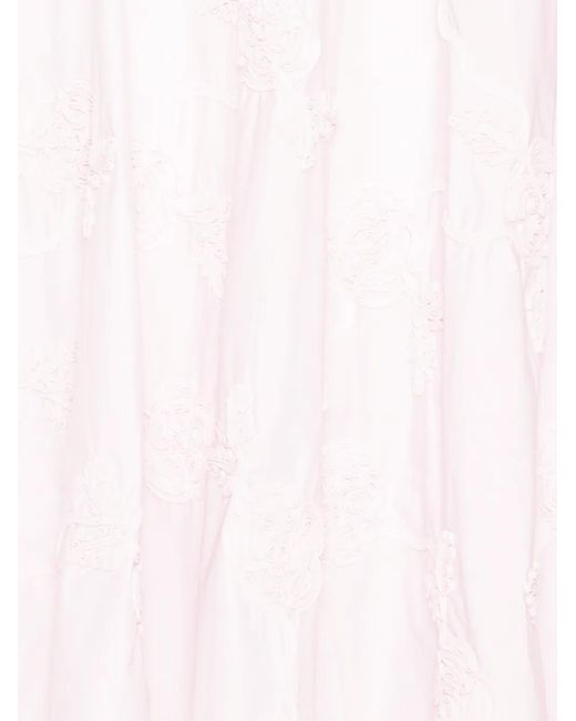 ROTATE BIRGER CHRISTENSEN Pink Flower Midi Skirt