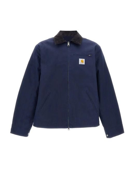 Chaqueta con cremallera y cuello de pana Carhartt de color Blue