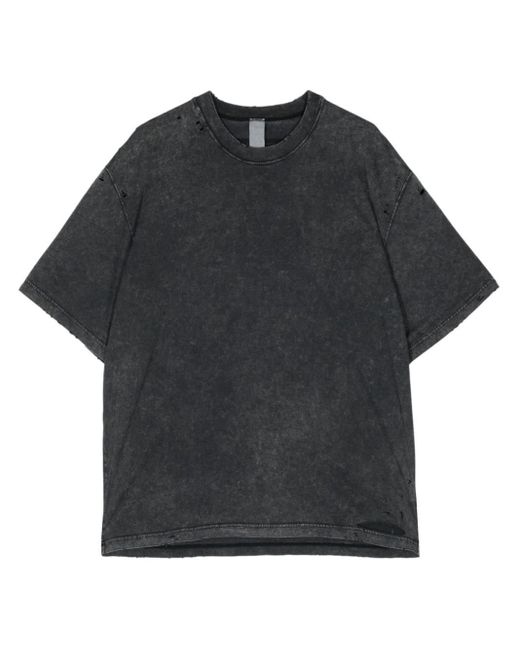 Attachment Black Distressed Cotton T-shirt for men