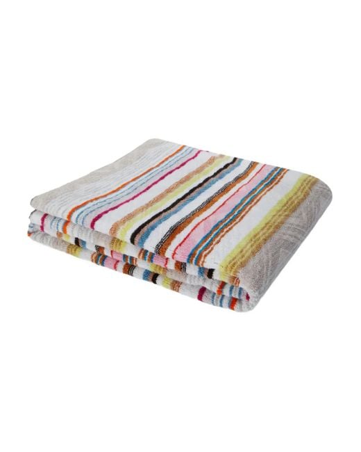 Missoni White Moonshadow Beach Towel (100Cm X 150Cm)