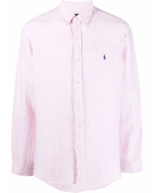 Polo Ralph Lauren Pink Light And Linen Shirt for men