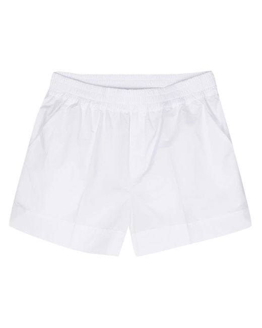 P.A.R.O.S.H. Pressed-crease Poplin Shorts White