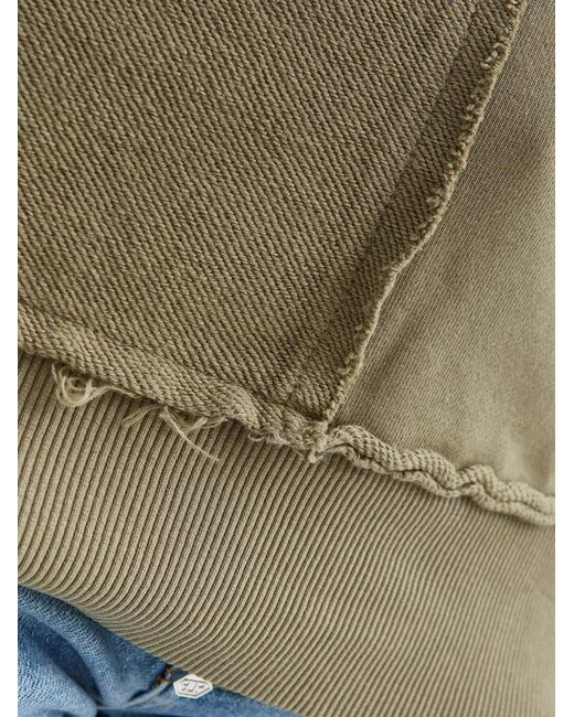 SER.O.YA Green Kendrick Frayed-Effect Drawstring-Fastening Hoodie