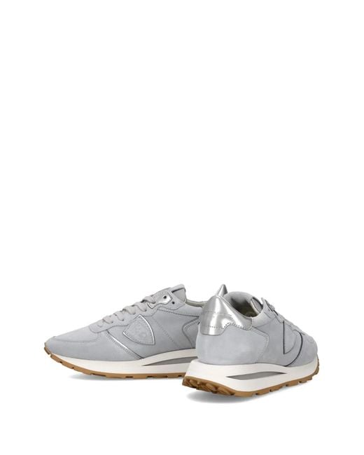 Philippe Model White Tropez Haute Metallic Panel Sneakers
