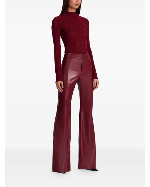 Alice + Olivia Red Andrew Trousers