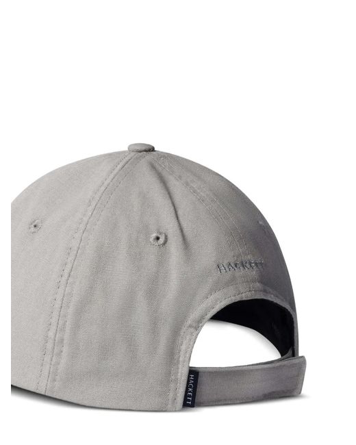 Hackett Gray Logo-Embroidered Baseball Cap for men