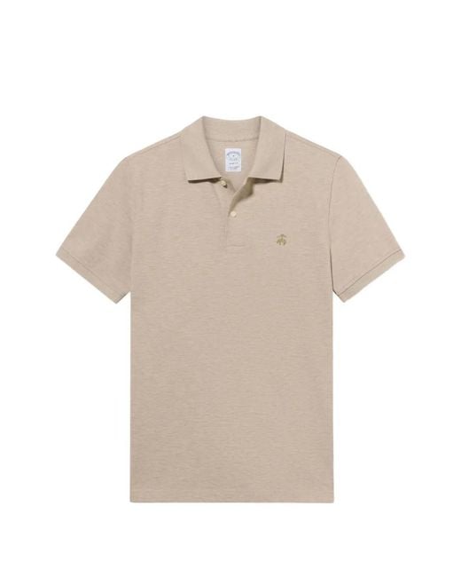 Brooks Brothers Natural Logo-Embroidery Cotton Polo Shirt for men