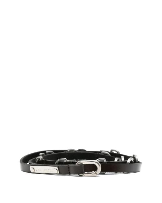 Paloma Wool White Nora Carabiner-Clasp Leather Belt