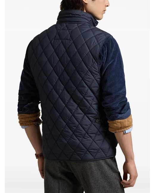 Polo Ralph Lauren Blue Quilted Gilet for men