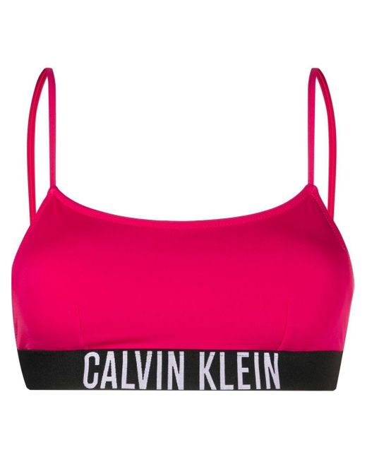 Calvin Klein Intense Power Bralette Bikini Top in Pink | Lyst
