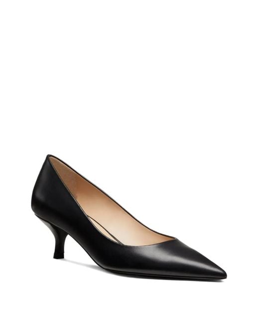 Stuart Weitzman Black 50Mm Power Pointed-Toe Pumps