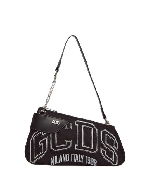 Gcds Black Comma Notte Shoulder Bag