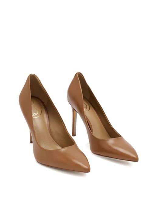 Sam Edelman Brown 100Mm Pointed-Toe Pumps
