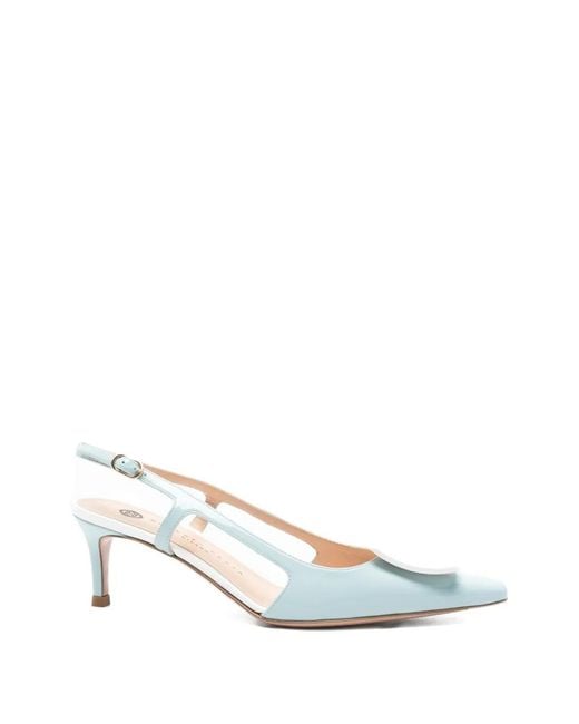 Roberto Festa White Kimera Square-Toe Pumps