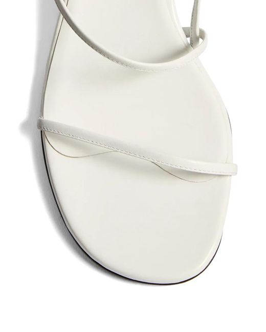 Khaite White Open-Toe Low-Heel Sandals
