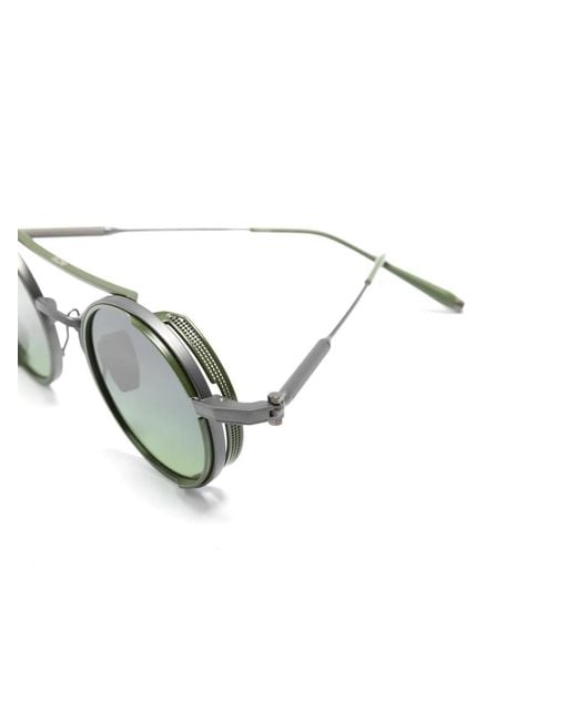 Akoni Metallic Eres Round-Frame Sunglasses