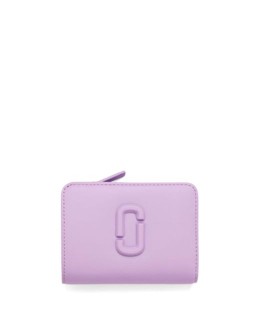 Portafoglio con placca logo di Marc Jacobs in Purple