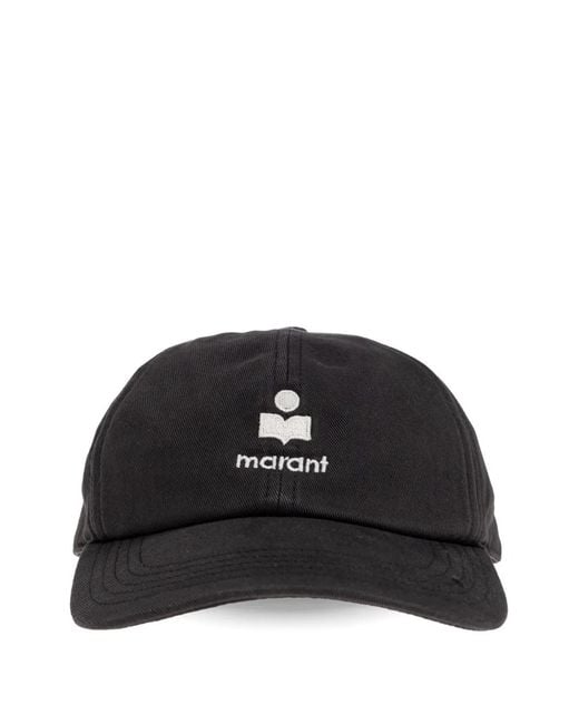 Isabel Marant Black Tomas Logo-Embroidered Baseball Cap